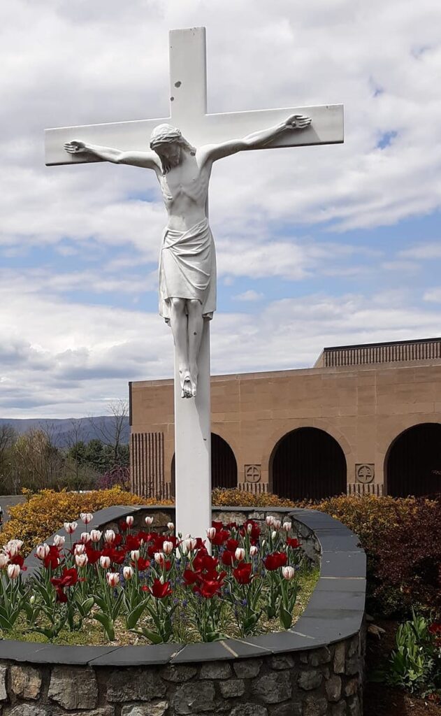 Cross outside the church